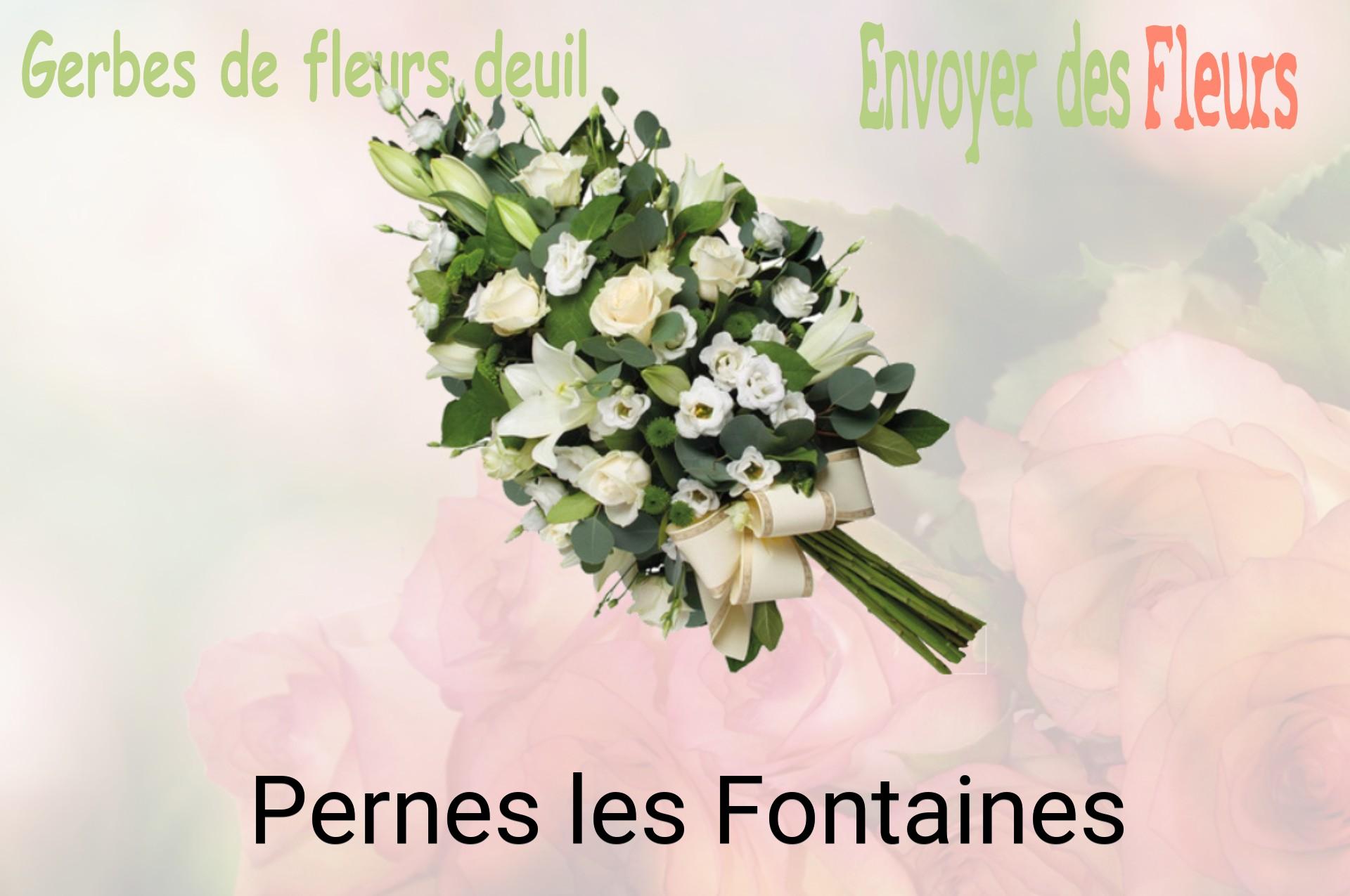 Gerbe de fleurs de deuil livrée à Pernes-les-Fontaines